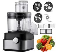 Grattugia Elettrica per Formaggio Affettatrice di Verdure Tritacarne Multifunzione Frullatore Tagliaverdure Elettrico da 5L Tritatutto a 2 Velocità