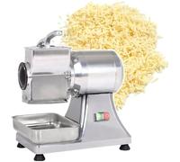 Grattugia elettrica per formaggio, in acciaio inox, 0,75 HP, con contenitore, 550 W, portata fino a 39,9 kg/ora, per formaggio, burro, pane e crusca