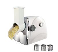 Grattugia elettrica per formaggio, multifunzione, con 3 tamburi per triturare rapidamente limone, patate, cipolla, aglio, formaggio, cetriolo, carota, noci