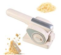 Grattugia elettrica per formaggio, trituratore portatile ricaricabile con 2 tamburi rotanti, controllo one-touch, 2 kg per carica, grattugia a tamburo rotante ideale per formaggio, noci