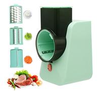 Grattugia elettrica per formaggio, verdure elettriche, robot da cucina con 5 accessori, affettaverdure multifunzionale, insalata, tagliafrutta, spiralizzatore