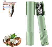 Grattugia elettrica portatile per cocco, raschietto per cocco manuale, strumento elettrico per squamare il pesce per negozi, ristoranti, per cocco, pesce e verdure, design anti-schizzi (Verde)