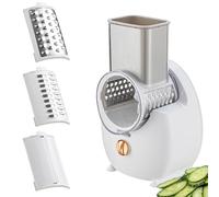 Grattugia elettrica rotativa per insalata e formaggio, ricaricabile con 3 lame, materiale resistente per un taglio efficiente a casa, campeggio o ristorante