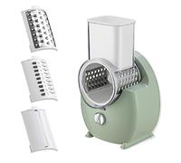Grattugia elettrica rotativa per insalata e formaggio, ricaricabile con 3 lame, materiale resistente per un taglio efficiente a casa, campeggio o ristorante