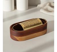 Grattugia Formaggio con Contenitore Placcato Oro Grattugia per Formaggio