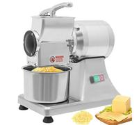 Grattugia Formaggio Elettrica 550 W per Formaggio a Blocchi, Grattugia per Formaggio Commerciale Con Protezione Di Sicurezza E Secchio, Macina per Formaggio in Acciaio Inossidabile Da 88 Libbre/Ora
