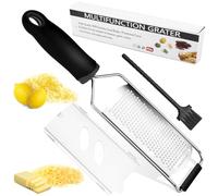 Grattugia Formaggio Manuale in Acciaio Inox, Ideale per Parmigiano Reggiano, Limone, Zenzero, Cioccolato, Verdure e Frutta