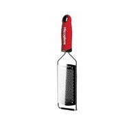 Microplane Grattugia da cucina Lama fine Acciaio inossidabile Rossa Serie Gourmet ideale per Formaggio a pasta dura, Agrumi, Aglio, Peperoncini, Cannella e Noce moscata