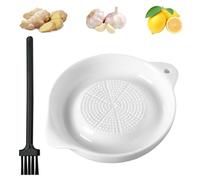 Grattugia in Ceramica Set, Grattugia in Porcellana con Spazzola, Grattugia Allo Zenzero, Grattugia per Frutta, Aglio, Zenzero, Aglio, Spezie, Carote, Alimenti per Bambini, Spezie