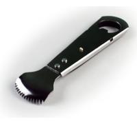 Grattugia in cocco con manico di piccole dimensioni, lama affilata in acciaio inox durevole e raspa multiuso per un facile utilizzo ed efficiente strumento di triturazione (manico in plastica e