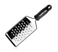 Microplane Grattugia da cucina Lama spessa XL Acciaio inossidabile Nera Serie Gourmet ideale per Patata, Formaggio, Cavolo, Zucchina e Zucca