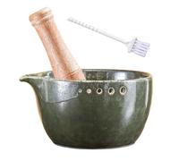 Grattugia per aglio in ceramica, 14 x 14 x 7 cm, facile da usare, strumento per macinare, spezie, grattugia per aglio per cucina e preparazione dei pasti