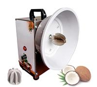 Grattugia per Cocco, Grattugia Verticale per Cocco con Maniglie e Piedini per Copertura Antipolvere, Strumento Elettrico per la Rimozione della Carne, velocità Regolabile