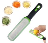 Grattugia per formaggio e verdure in acciaio inox, versatile con coperchio protettivo per frutta, verdura e agrumi (passo fine)