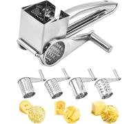 Grattugia Per Formaggio Rotante, Grattugia Per Formaggi In Acciaio Inossidabile, Grattugia Manuale, Facile Da Usare E Pulire, Affettatrice Per Formaggi Rimovibile, Grattuge Rotante In Acciaio