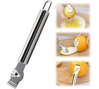 Grattugia per grattugia per limoni, grattugia per formaggio in acciaio inox con manico, strumento per scorza limone, sbucciatore portatile per agrumi, arance, limoni, frutta e verdura (1 pezzo)