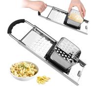 Grattugia per spätzle, grattugia per spätzle, in acciaio inox, con manico in gomma, filtro per spätzle, lavabile in lavastoviglie, raschietto per spätzle e pomelli fatti in casa, grattugia per spätzle
