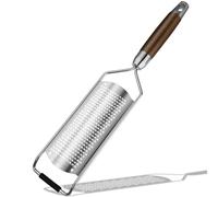 Grattugia professionale per limoni e formaggio, lame ultra grossolane, manico in legno massiccio resistente, utensile essenziale per la cucina