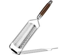 Grattugia professionale per limoni e formaggio, lame ultra grossolane, manico in legno massiccio resistente, utensile essenziale per la cucina
