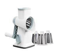 Grattugia rotante for formaggio 3 in 1, versatile affettatrice manuale for verdure, arachidi, noci, macinacaffè, trituratore, trasparente(WHITE)