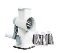 Grattugia rotante for formaggio, verdure e noci 3 in 1, affettatrice manuale da cucina con contenitore trasparente(Blanco)