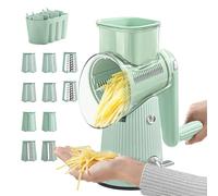 Grattugia rotante , grattugia per formaggio , affettatrice rotante , affettatrice per verdure, macinino per formaggio | Grattugia portatile sicura ed efficace per patate, frutta e