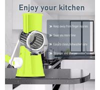 Grattugia rotativa manuale acciaio inox, affettatrice patate/formaggio, utensile