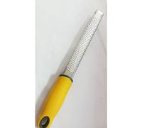 Grattugia Zester in colore giallo neon per agrumi, parmigiano, zenzero, cioccolato e noce moscata con lama fine