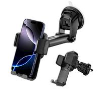 Gratuipolmep Porta Cellulare Auto, Supporto Telefono Auto Universale, Supproto Smartphone Car 360° Rotazione, Potente Ventosa, per Cruscotto Parabrezza e Presa d'Aria, per Smartphone da 4.7-7.2"
