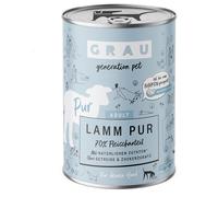 GRAU 6 x 400 g Alimento umido per cani - Puro Agnello con Olio di Lino