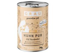 GRAU 6 x 400 g Alimento umido per cani - Puro Pollo con Olio di Lino