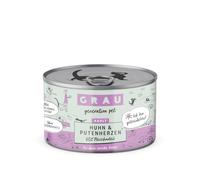 GRAU Adult Senza Cereali 6 x 200 g Alimento umido per gatti - Pollo & Cuori di Tacchino