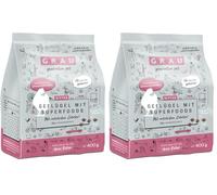 Grau - Crocchette per gatti - gattino - Pollo e Superalimenti, confezione (1 x 400 g) (Confezione da 2)