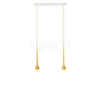 Grau Falling Sun Trace Lampada a sospensione LED 2 fuochi, arancione - 200 cm