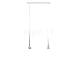 Grau Falling Sun Trace Lampada a sospensione LED 2 fuochi, bianco sabbia - 200 cm