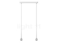 Grau Falling Sun Trace Lampada a sospensione LED 2 fuochi, cromo lucido - 600 cm