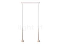 Grau Falling Sun Trace Lampada a sospensione LED 2 fuochi, sabbia - 200 cm