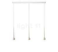 Grau Falling Sun Trace Lampada a sospensione LED 3 fuochi, bianco sabbia - 200 cm