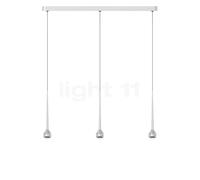 Grau Falling Sun Trace Lampada a sospensione LED 3 fuochi, cromo - 200 cm