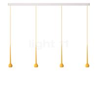 Grau Falling Sun Trace Lampada a sospensione LED 4 fuochi, arancione sole - 200 cm