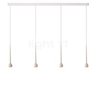 Grau Falling Sun Trace Lampada a sospensione LED 4 fuochi, bianco sabbia - 200 cm