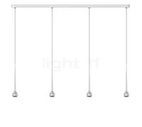 Grau Falling Sun Trace Lampada a sospensione LED 4 fuochi, cromo lucido - 200 cm