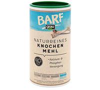 GRAU L’originale, Farina di ossa di manzo, naturale al 100 %, calcio naturale per la formazione delle ossa e delle articolazioni, integratore alimentare per cani e gatti, 1 confezione da 800 g