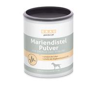 GRAU - l'originale - Cardo mariano puro al 100% in polvere, protegge il fegato, contribuisce al rinnovamento cellulare, confezione da 1 (1 x 225 g), alimento complementare per cani