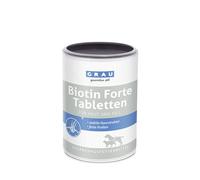 GRAU - l'originale - compresse di Biotin Forte, pelo morbido e artigli forti per cani e gatti, confezione da 1 (1 x 400 pezzi), alimento complementare per cani