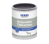 GRAU - l'originale - compresse di sambuco, per la pigmentazione della pelle glabra, confezione da 1 (1 x 500 pezzi), alimento complementare per cani