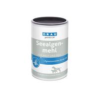 GRAU - l'originale - farina di alghe 100% pure, per la pigmentazione del mantello, per pelo spesso e lucido, confezione da 1 (1 x 400 g), alimento complementare per cani e gatti