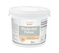 GRAU - l'originale - grasso di manzo in polvere, il fornitore rapido di energia con un contenuto di grassi dell'80%, confezione da 1 (1 x 2 kg), mangime supplementare per cani e gatti