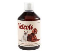 GRAU - l'originale - Velcote, olio spremuto a freddo con importanti acidi grassi omega-3 e omega-6, confezione da 1 (1 x 500 ml), alimento complementare per cani e gatti