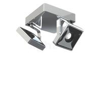 Grau Studio Faretto sporgente LED 2 fuochi, cromo/nero - 2.700 K